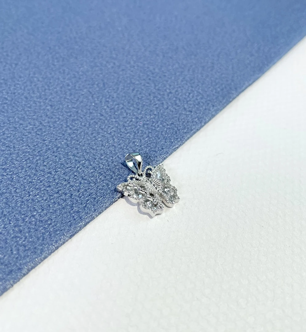 铂金pt950精品吊坠（花丝碎碎冰蝴蝶）