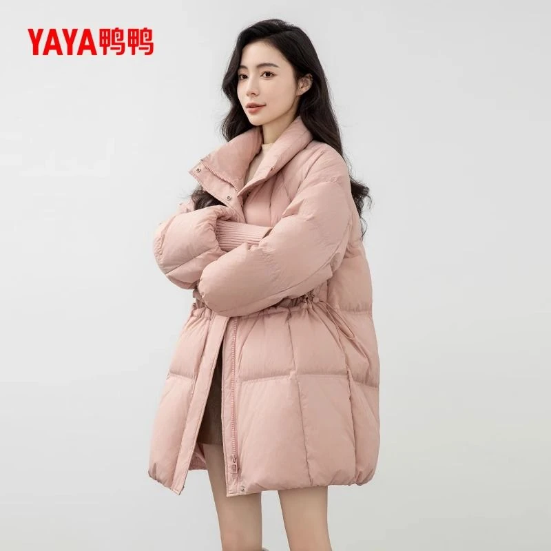 羽绒服2024年冬季新款中长款可脱卸针织连帽披肩YE3B627945H短款