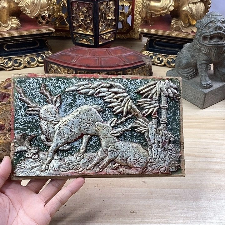 香榧木茶室空间老木雕花半