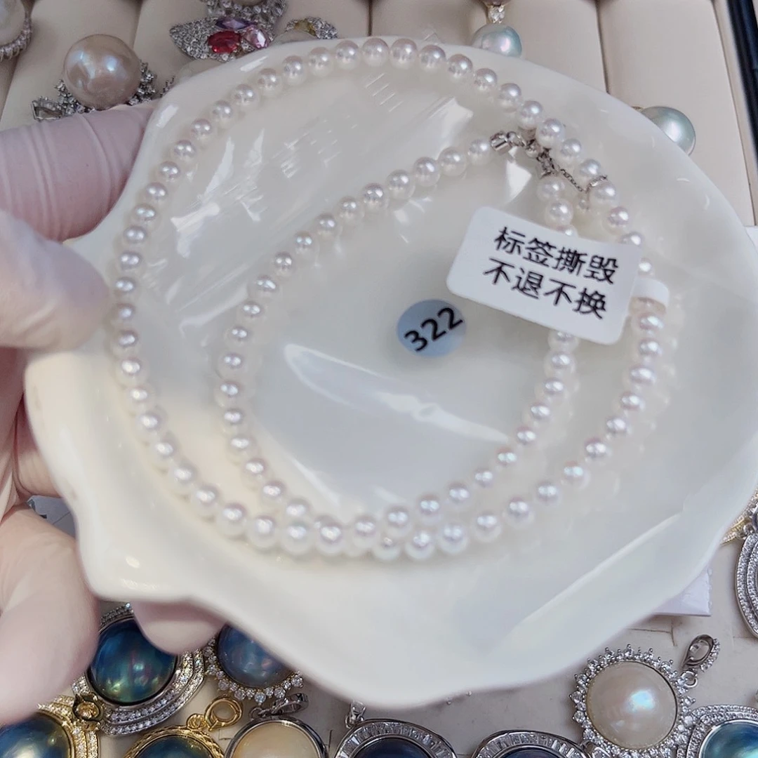 淡水珍珠银S925镶嵌颈饰