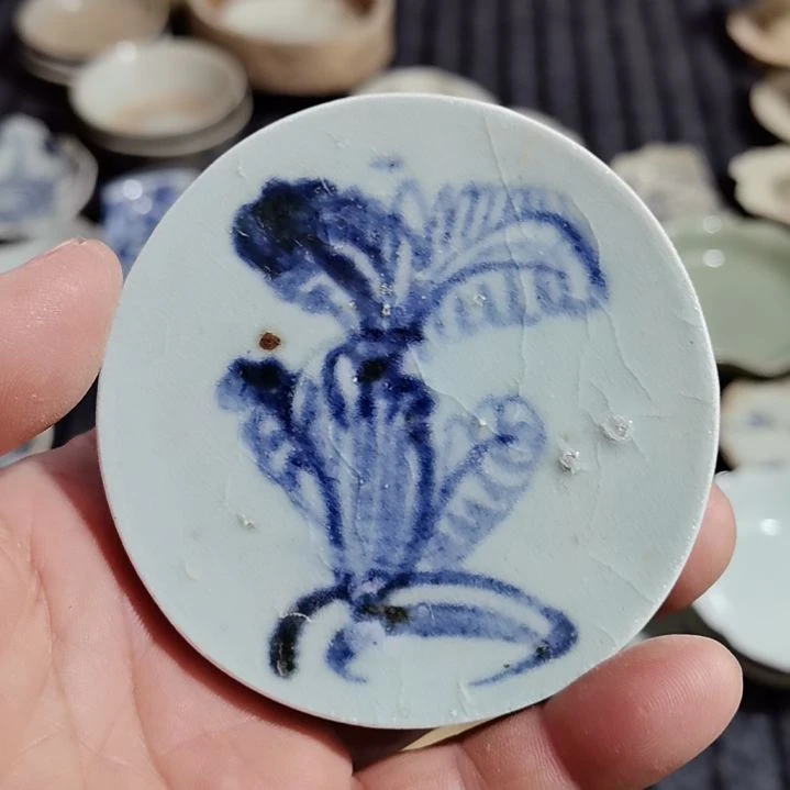 瓷片青花影青杯垫标夲