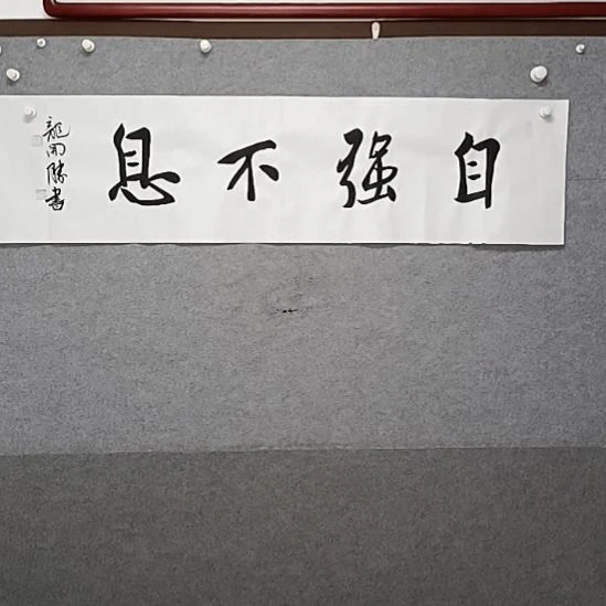 书法自强不息四支队在书法作品