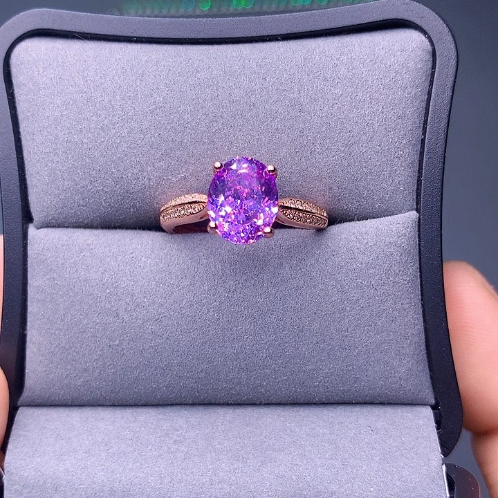 碧玺戒指银S925镶嵌