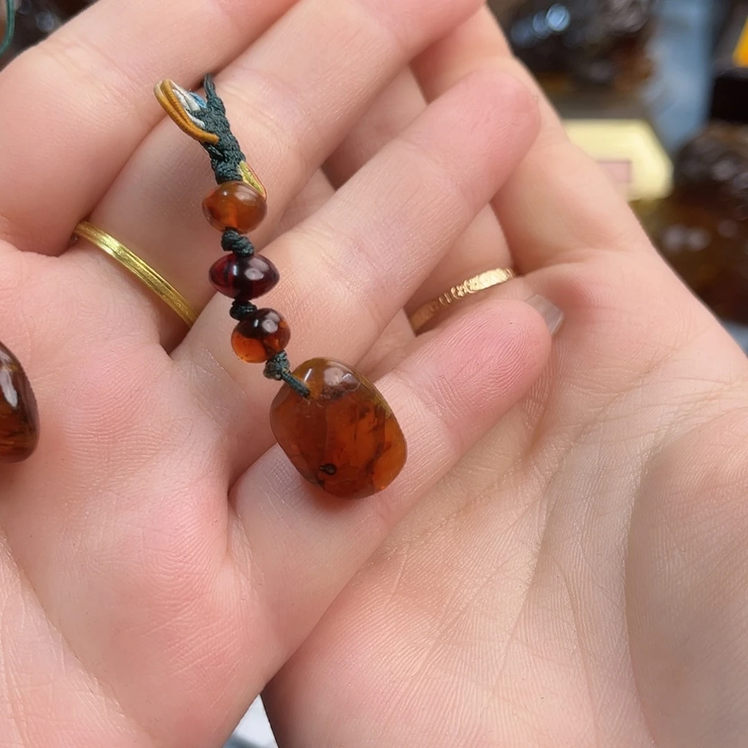 琥珀手链未镶嵌琥珀钥匙链