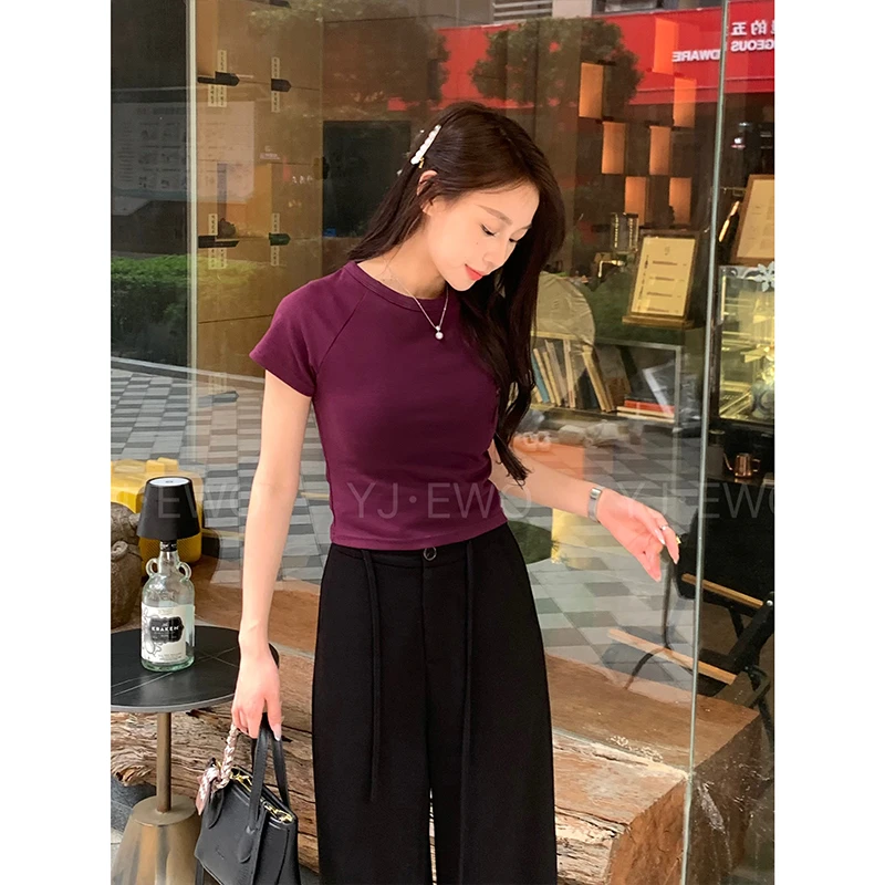 【小爽小个子】百搭小短袖自留！显瘦百搭短袖上衣-1262