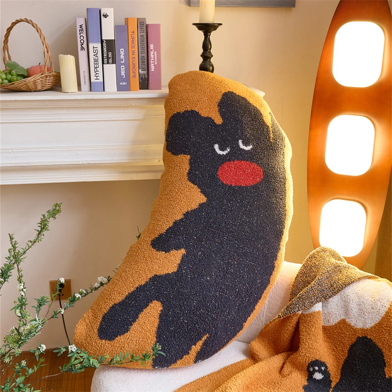 半边绒抱枕沙发靠枕ins高颜值可爱超大号柔软长方形靠垫床上靠背