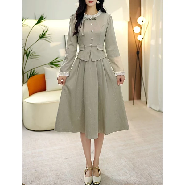 L5826高档小香风外套套装女2025春秋新款优雅法式收腰休闲两件套