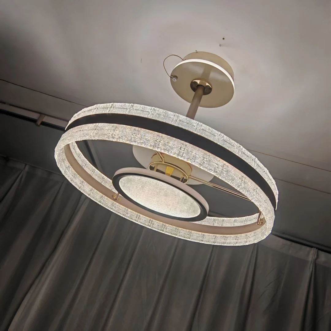 2025新款LED餐厅风扇灯家用客厅风扇灯多档调色支持离线语音高端