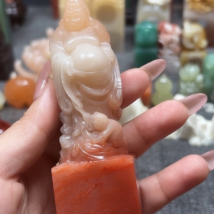 韩***汐昌化石印石寿山石印章8.5