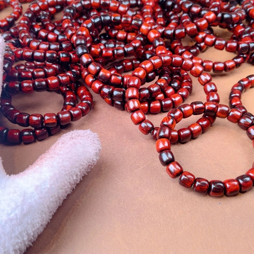 手串/手链小叶紫檀9x10琴料火焰纹头货