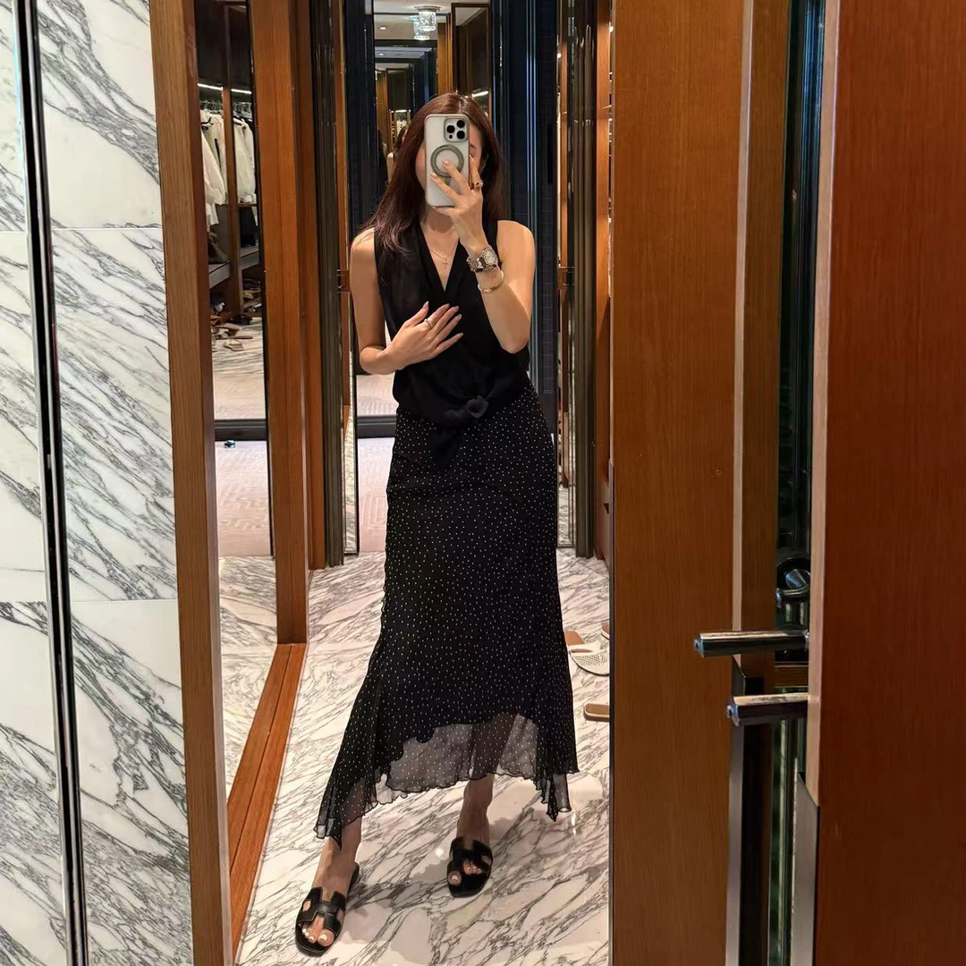 KEEP KAPU靠谱【慢调巴黎】气质波点不规则时尚半裙KP250037