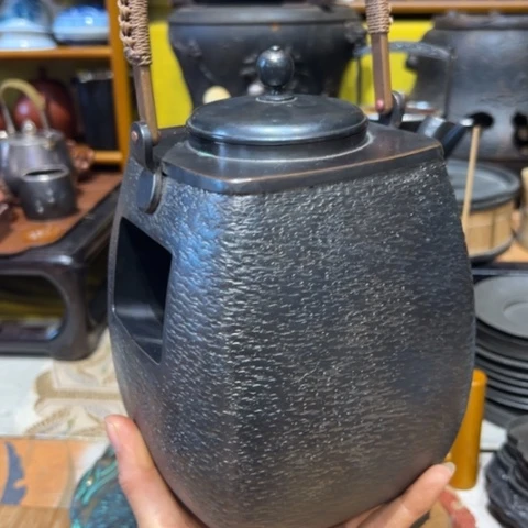 蜜安罐瓷香炉锡茶则