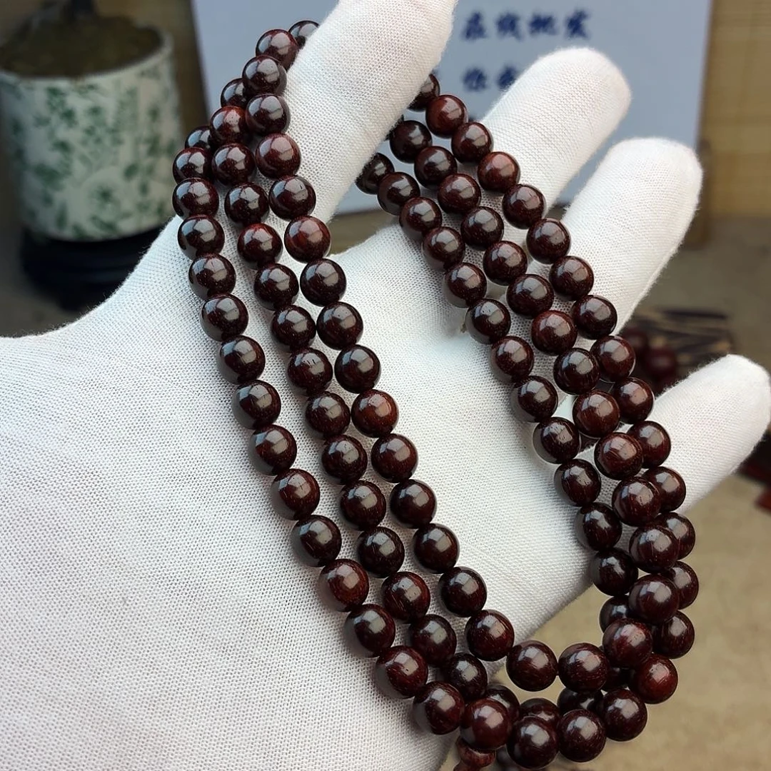 檀香紫檀（小叶紫檀）手串/手链08无胶无腊原汁原味108颗