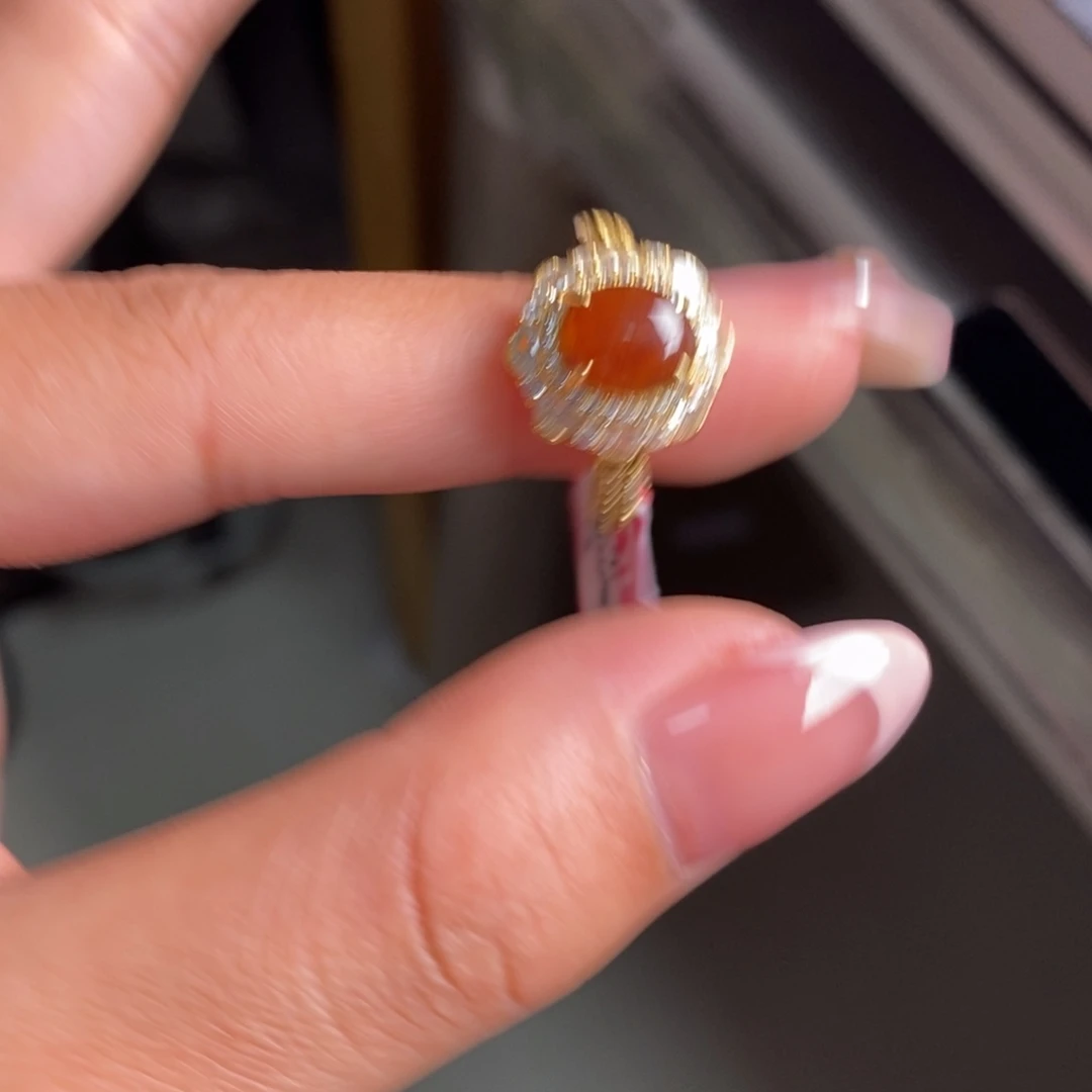 翡翠银S925镶嵌戒指天然翡翠