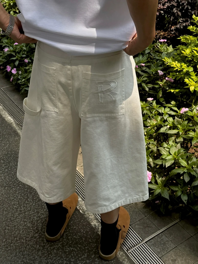 【慌慌】夏季百搭中腰纯色七分裤短裤男女同款休闲裤子3504