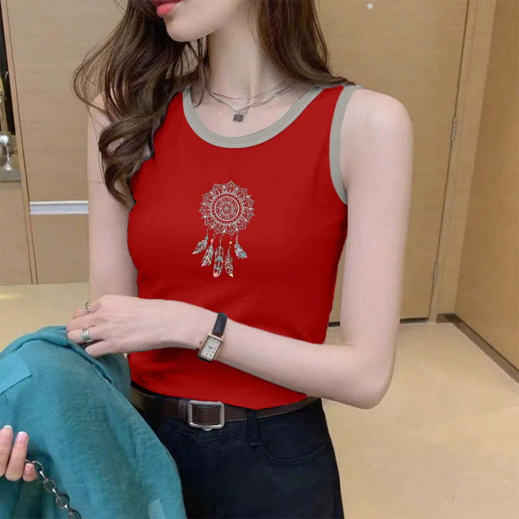 纯棉吊带背心夏季无袖内搭修身显瘦百搭设计感小众外穿打底上衣女