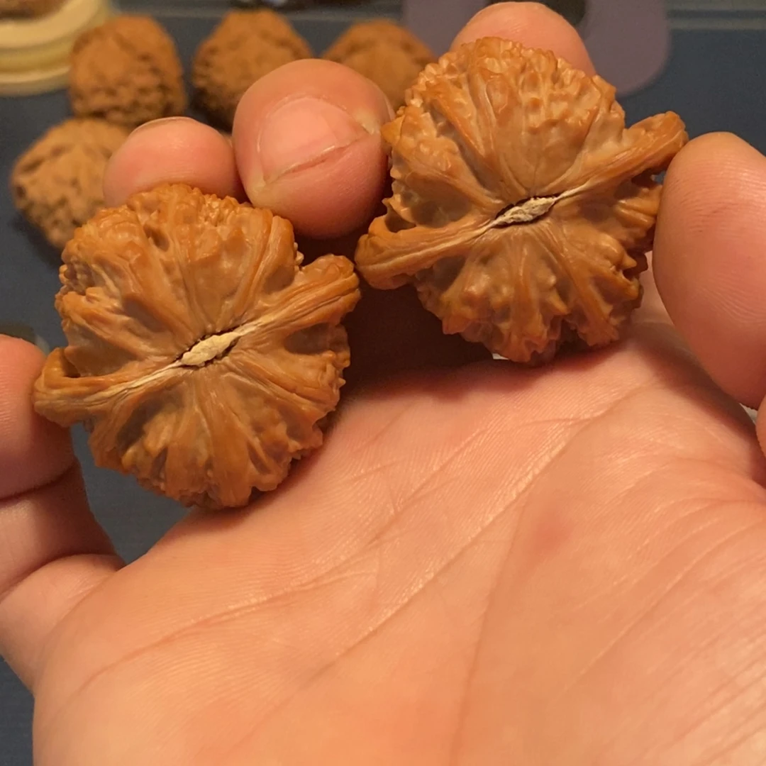 把件文玩核桃43尺三角白005