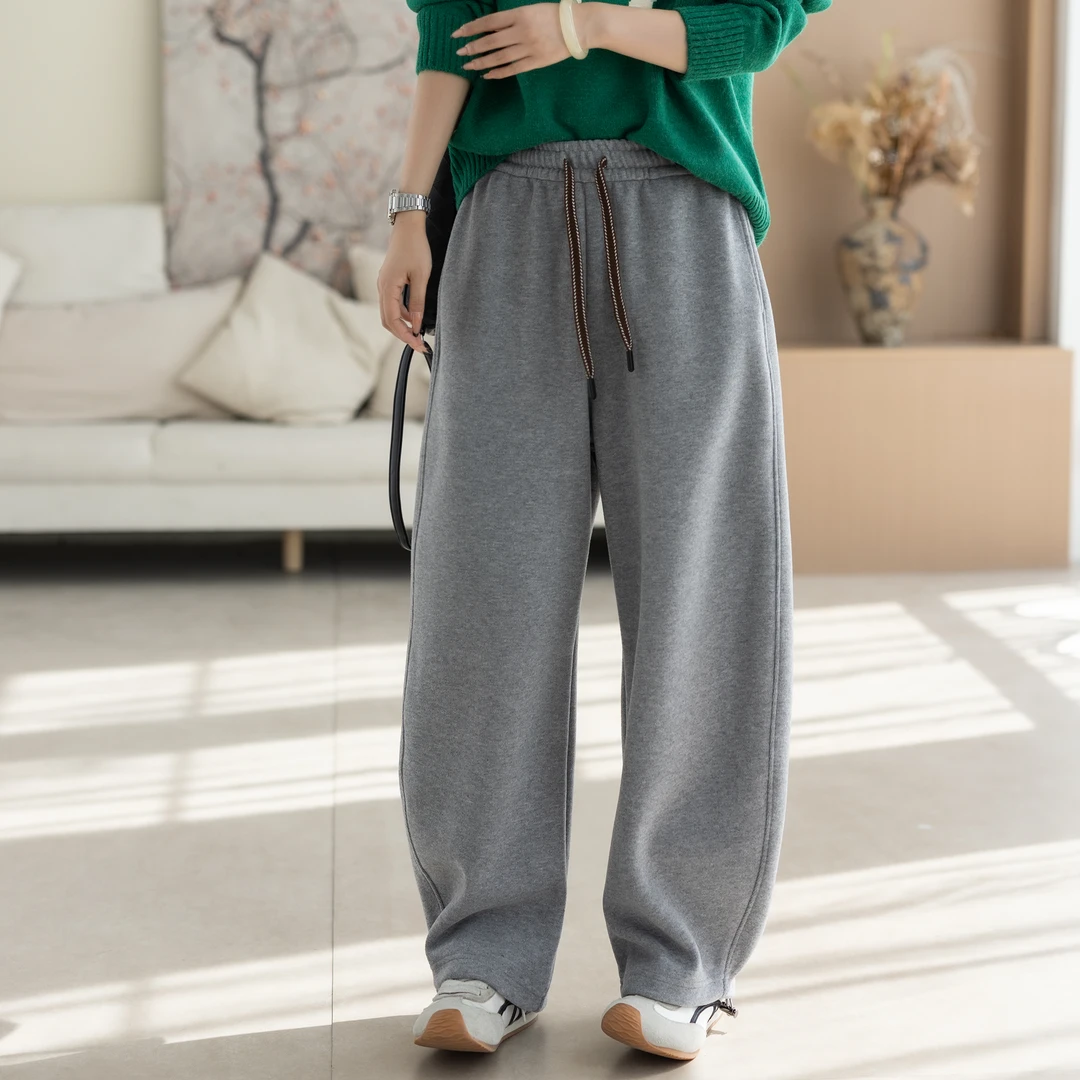 【VOG原创】裤长94 秋季简约运动松紧腰休闲裤子X6032