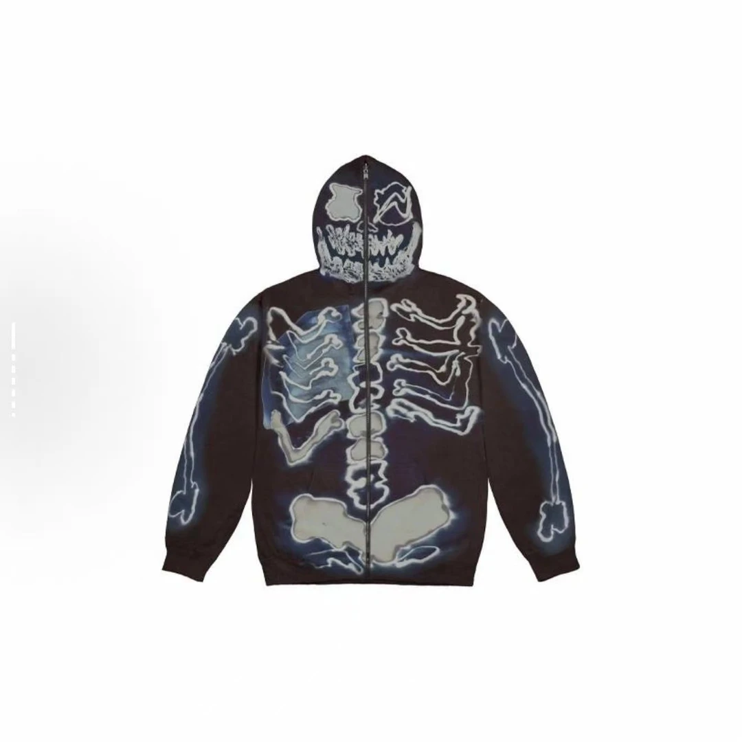 Travis Scott 藤原浩联名 Cactus Jack Logo印花图案拉链长袖卫衣