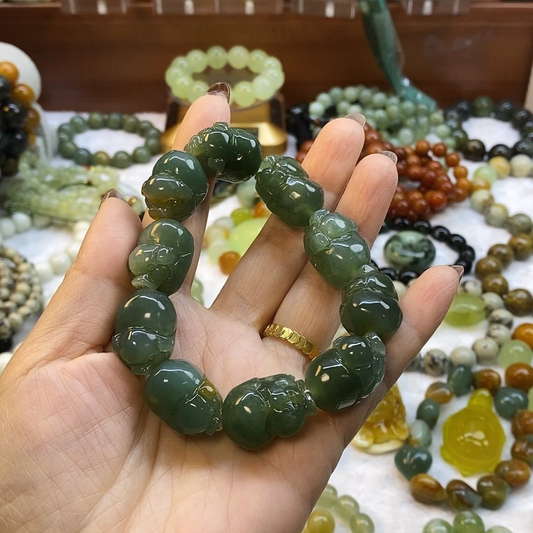 未镶嵌蛇纹石玉手镯鬼*0