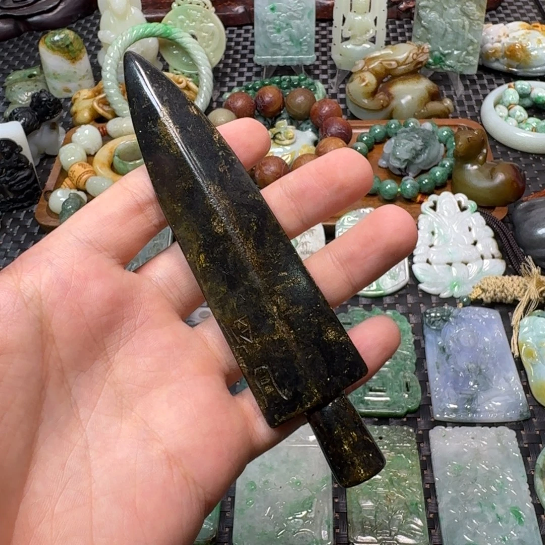 蛇纹石玉合金颈饰袖玉颈饰未镶嵌