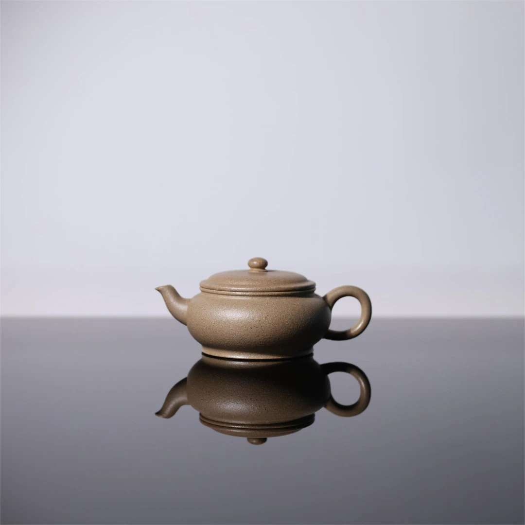 【前墅龙窑丨扁宫灯】范秋华  段泥  约130cc  紫砂壶