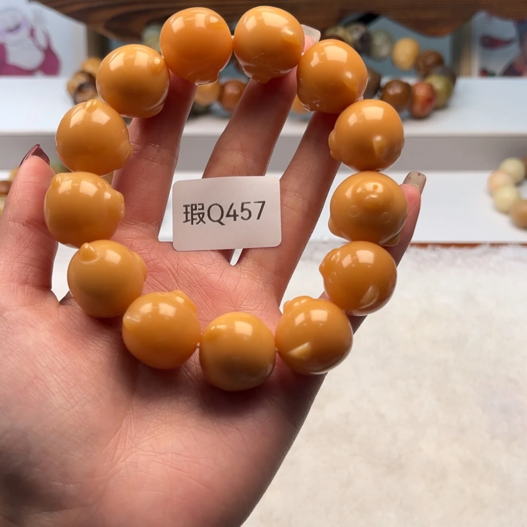 菩提根/象牙果手串?****?20mm瑕熊头一串q457