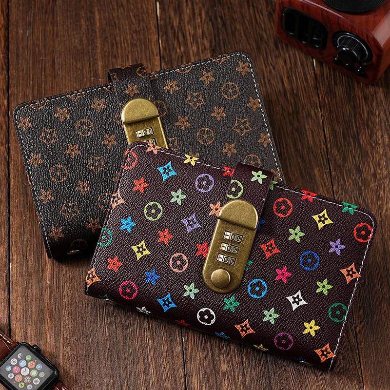 新款密码锁现金存钱本放压岁钱收纳袋大容量存钱夹账册理财收纳册