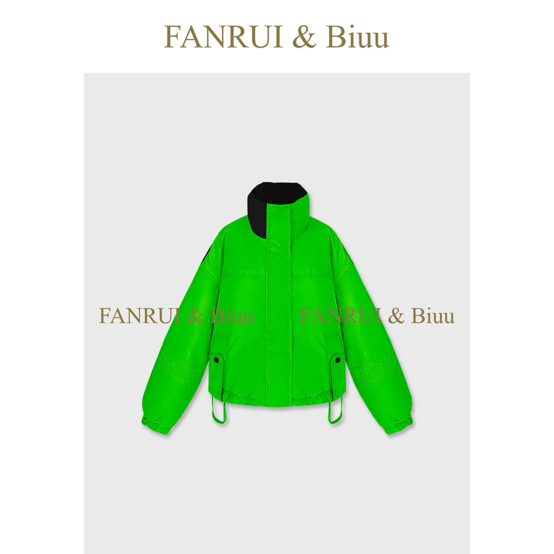 FANRUI/泛芮「绛雪轻裘」撞色拼接三防保暖加厚冲锋衣羽绒服B19401