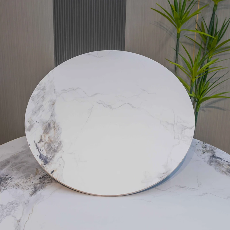 补差价餐桌专用岩板餐桌链接旋转餐厅圆形意式家用轻奢