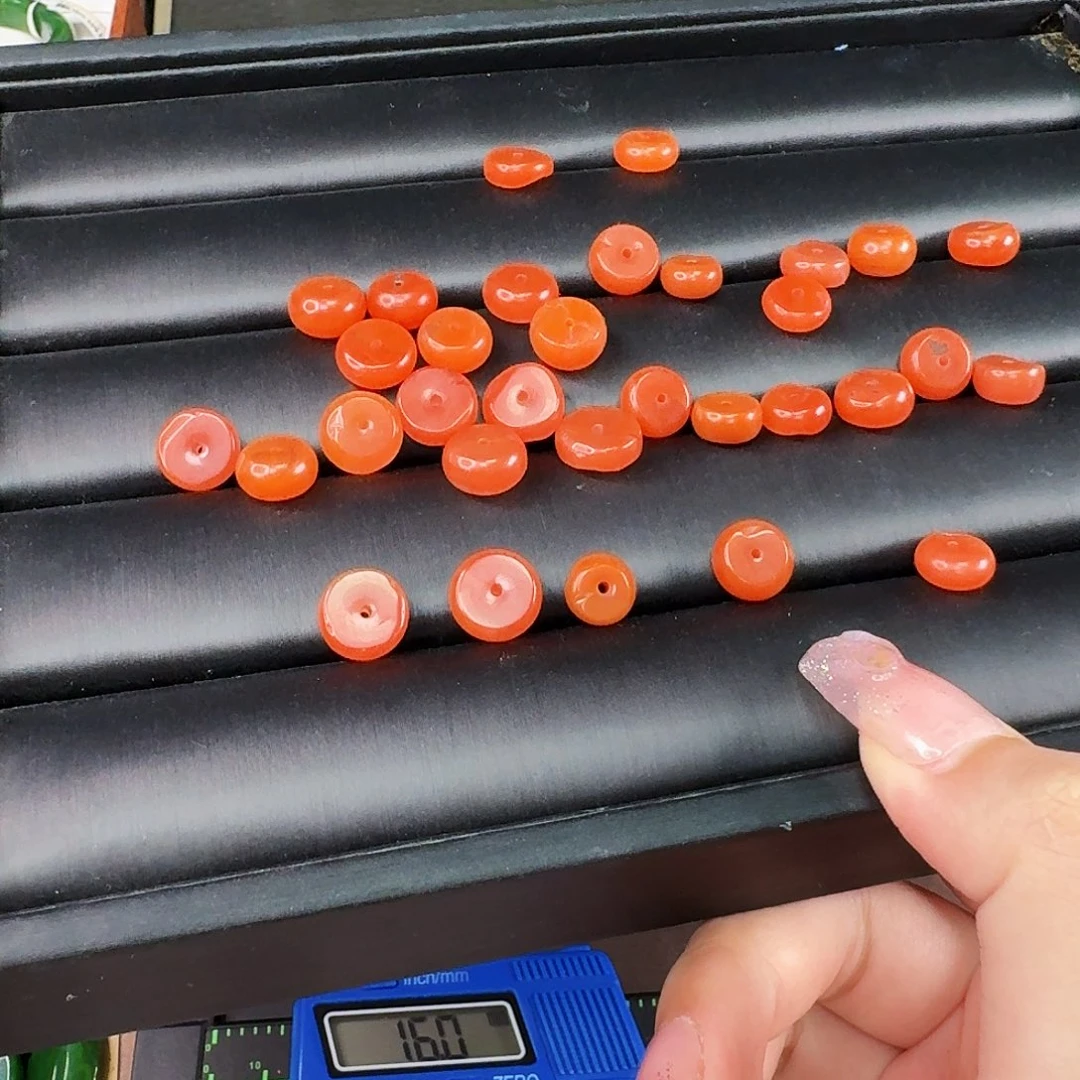 南红玛瑙未镶嵌颈饰隔片一个尾货