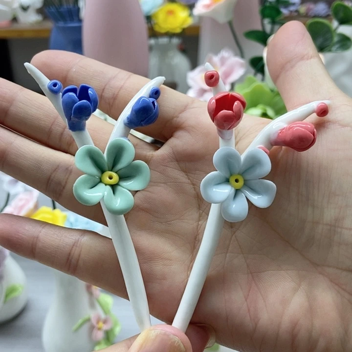 摆件手工制作陶瓷杠摆件