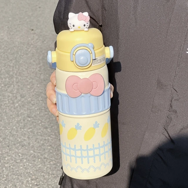 大容量双饮保温杯小清新女2025新款可爱学生316不锈钢吸管水杯子