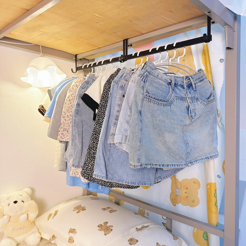 宿舍衣服神器床边挂钩置物架衣服收纳男女学生寝室床头置物架