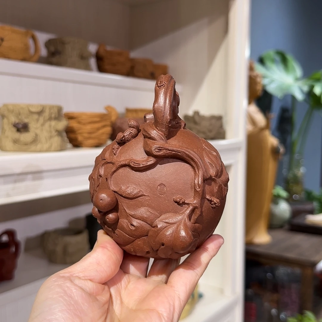 紫砂茶杯紫泥供春杯