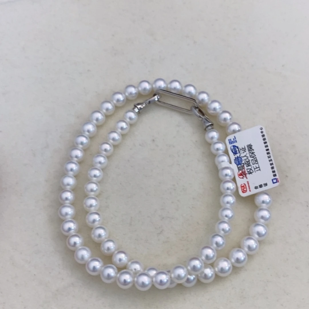 淡水珍珠银S925镶嵌项链