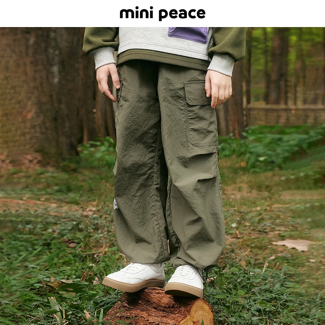 [科技三防]太平鸟童装男童工装裤春季新款儿童户外裤子男宝长裤