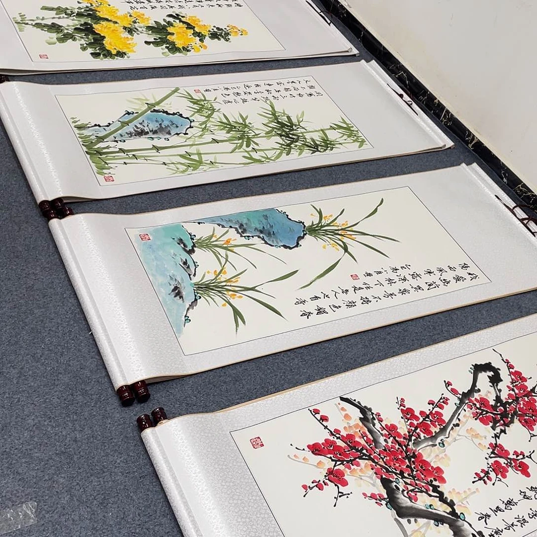 国画手绘手写作品