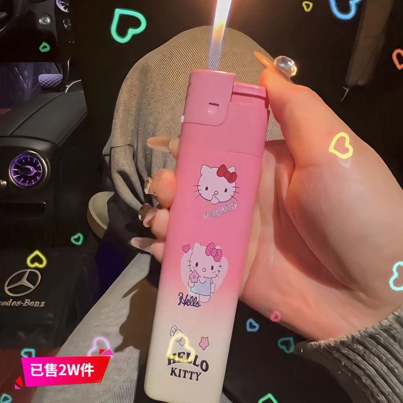 超大型搞怪卡通KT猫渐变色彩塑料防风耐用巨无霸打火机新奇创意整