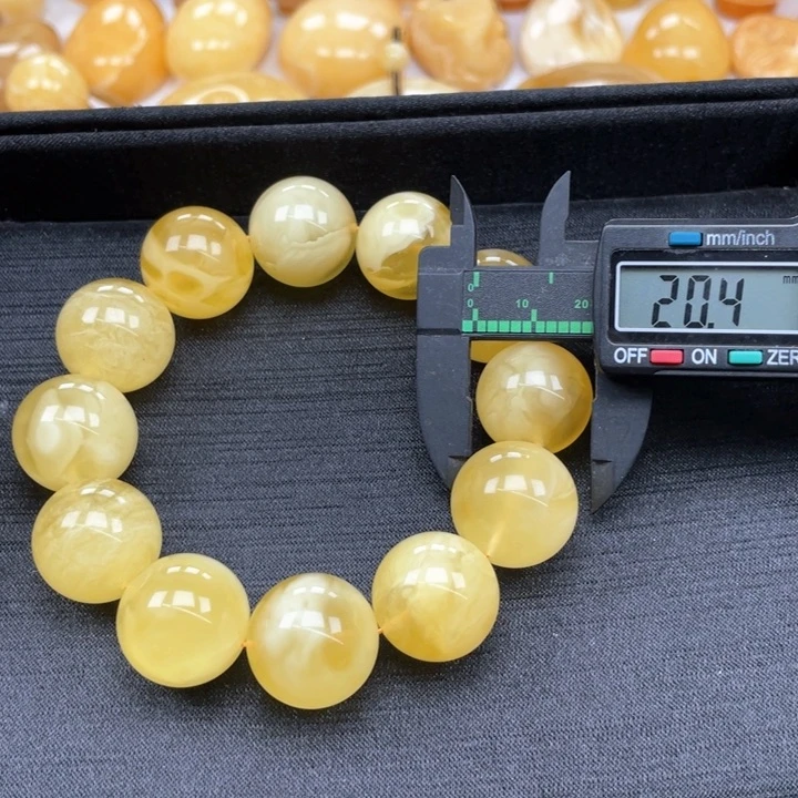 蜜蜡裸石未镶嵌蜜蜡手串重58克