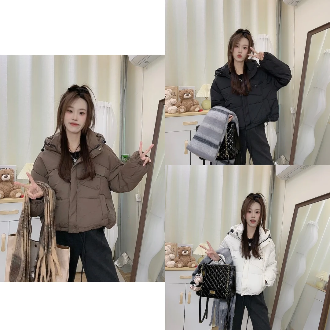 芬芬家-【260自留款棉服】短款连帽冬季棉衣棉袄爆款潮保暖外套韩系
