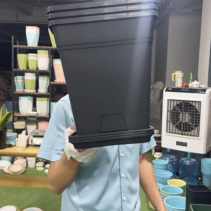 方盆口26高28黑色3只带托