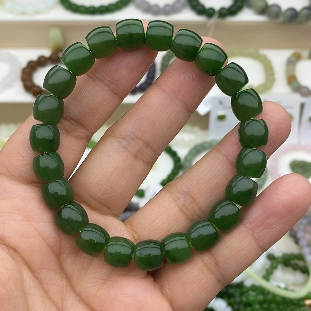 和田玉（碧玉）手链未镶嵌阿****）