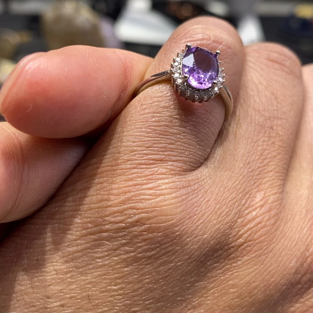 水晶手链未镶嵌巴西紫戒指