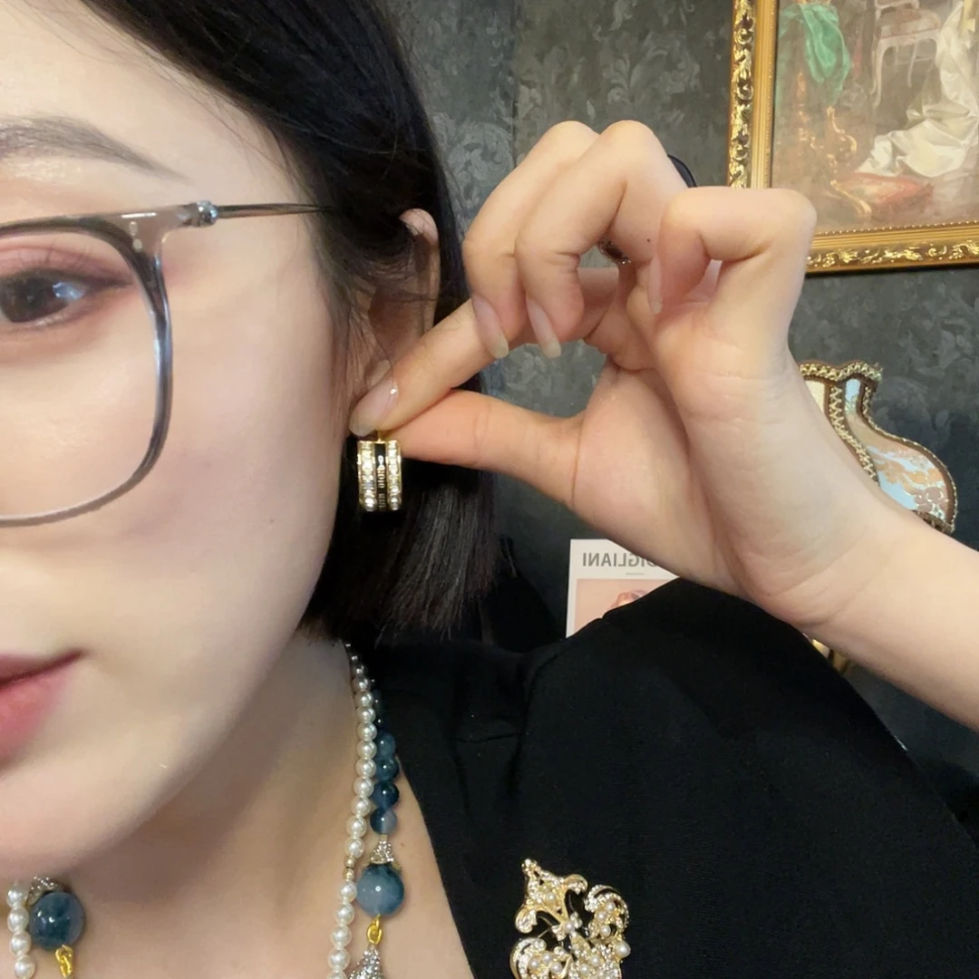 黄铜925银琉璃耳钉