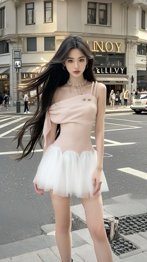 法式高级感连衣裙2025夏季小众撞色高端名媛掐腰裙赫本风显瘦裙子