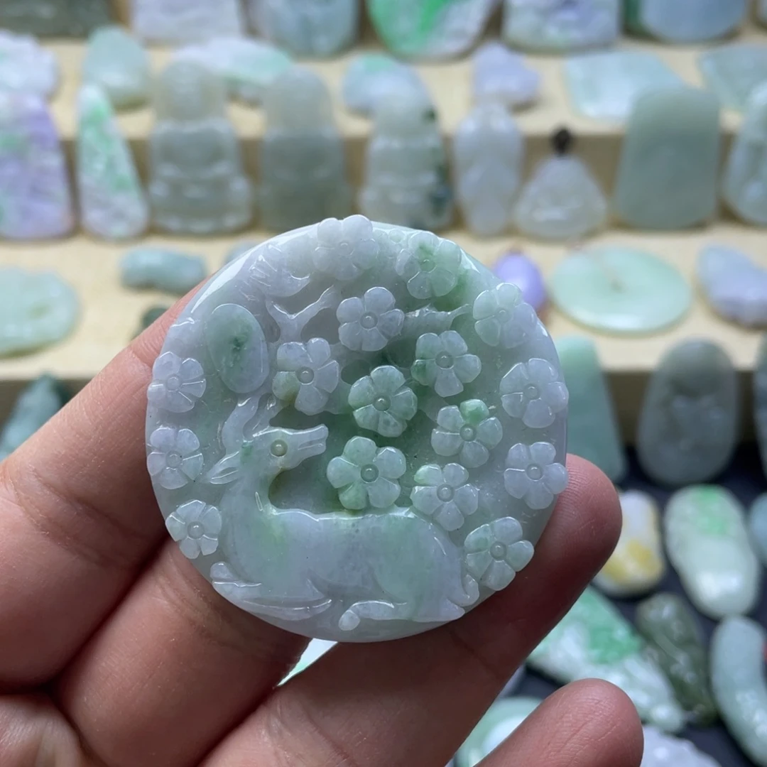 翡翠未镶嵌颈饰纯天然翡翠