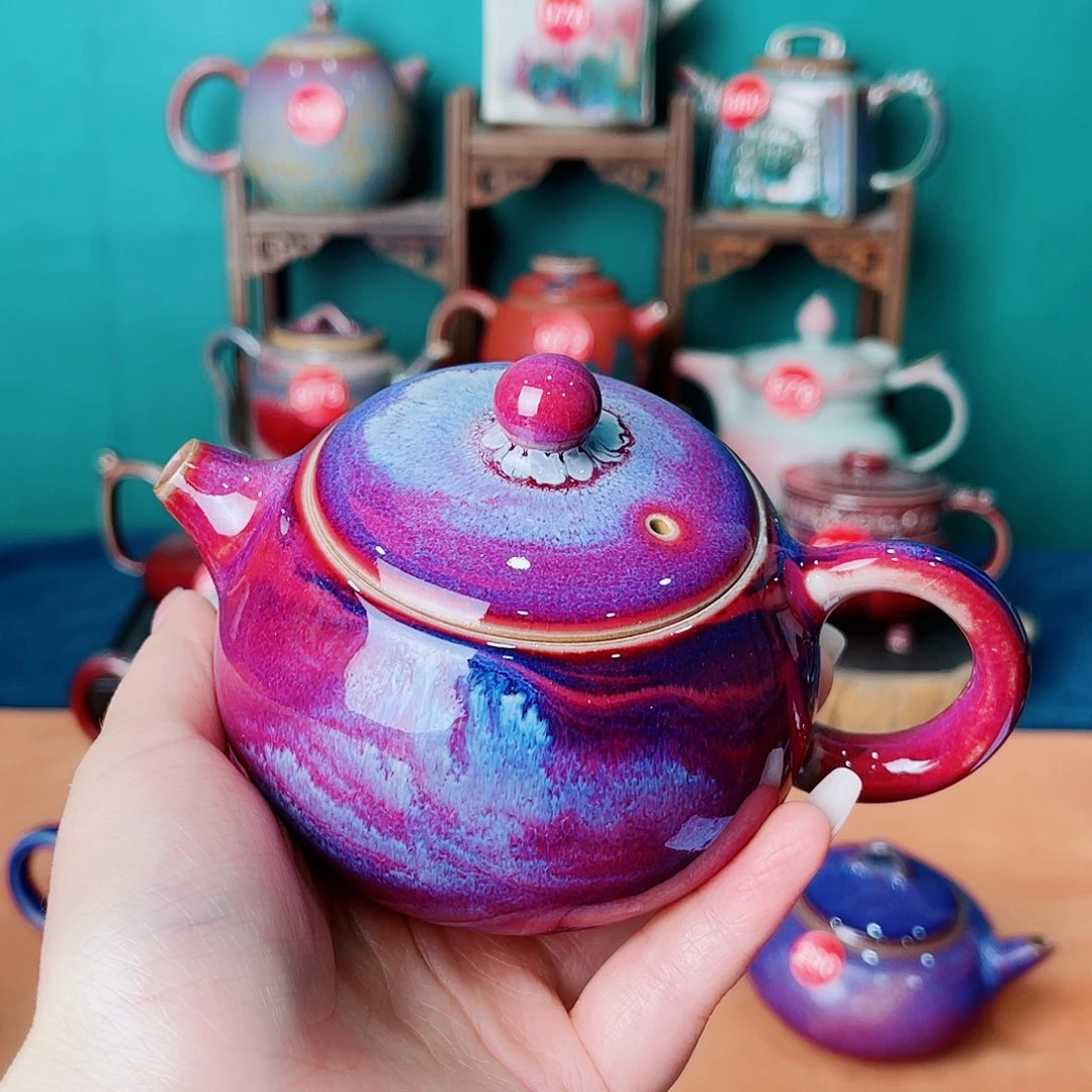 驻***光钧瓷艺术作品壶茶