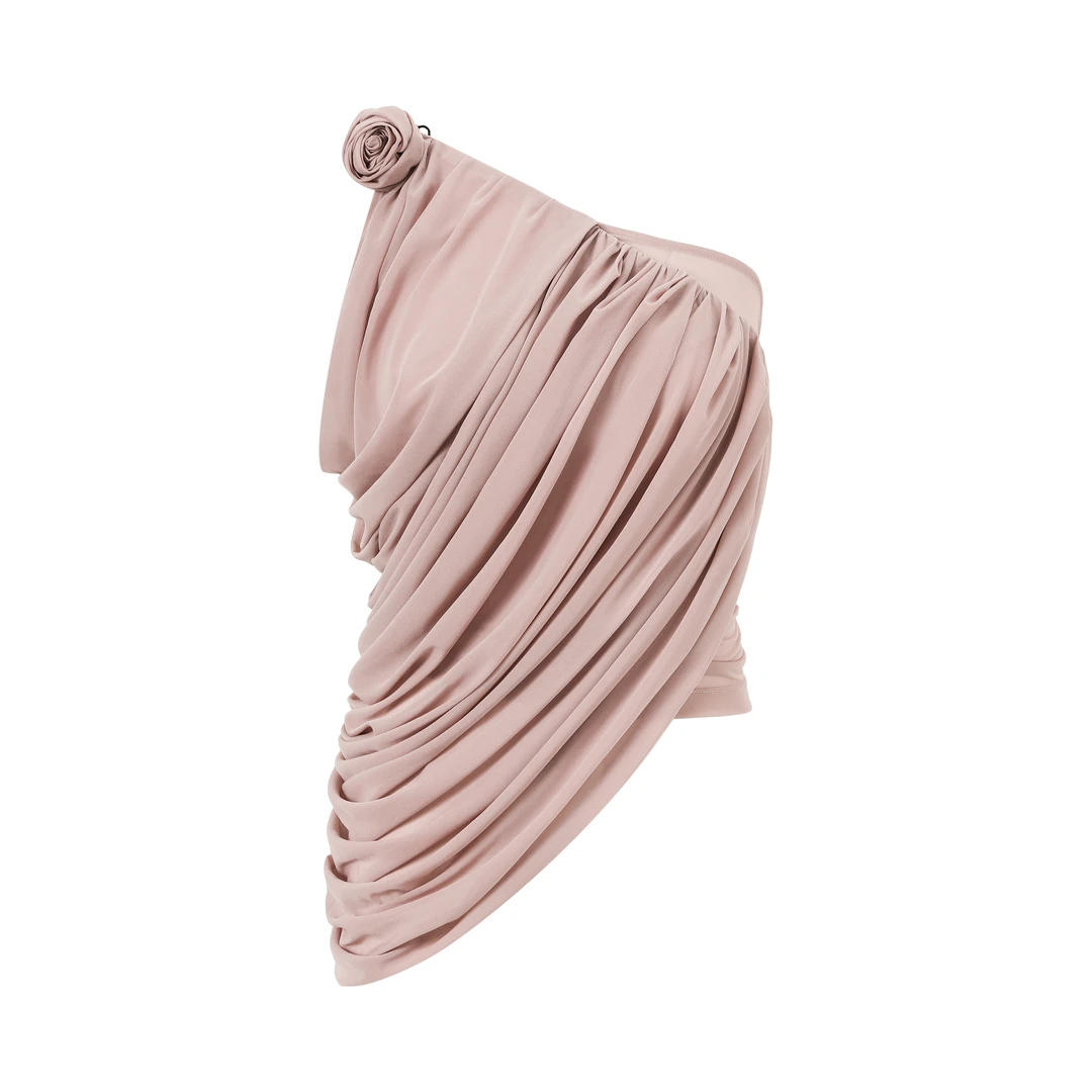 CNLEEWEI荡量斜肩褶皱弹力上衣LW052040