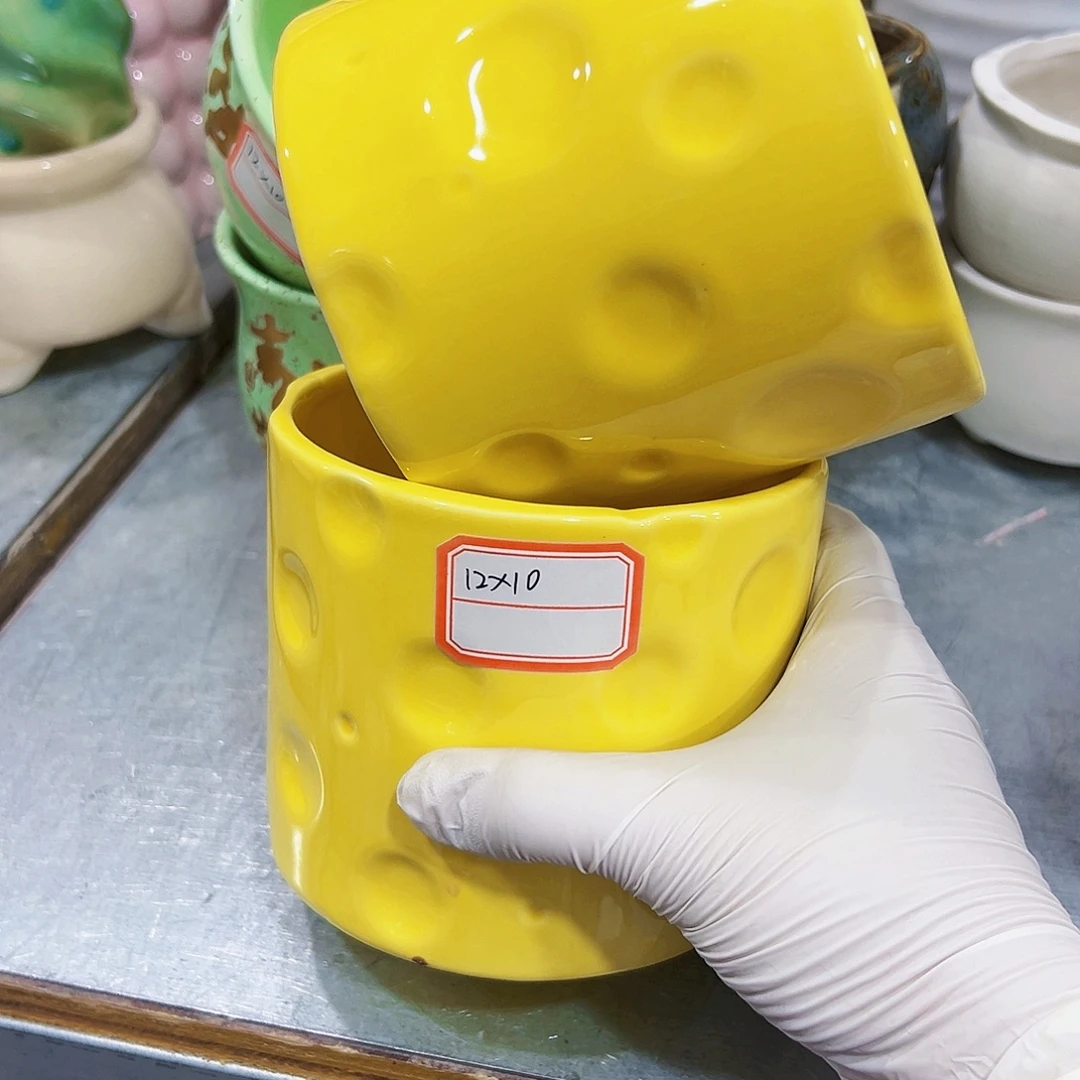 有孔，外贸尾单陶瓷花盆凑单10米包邮